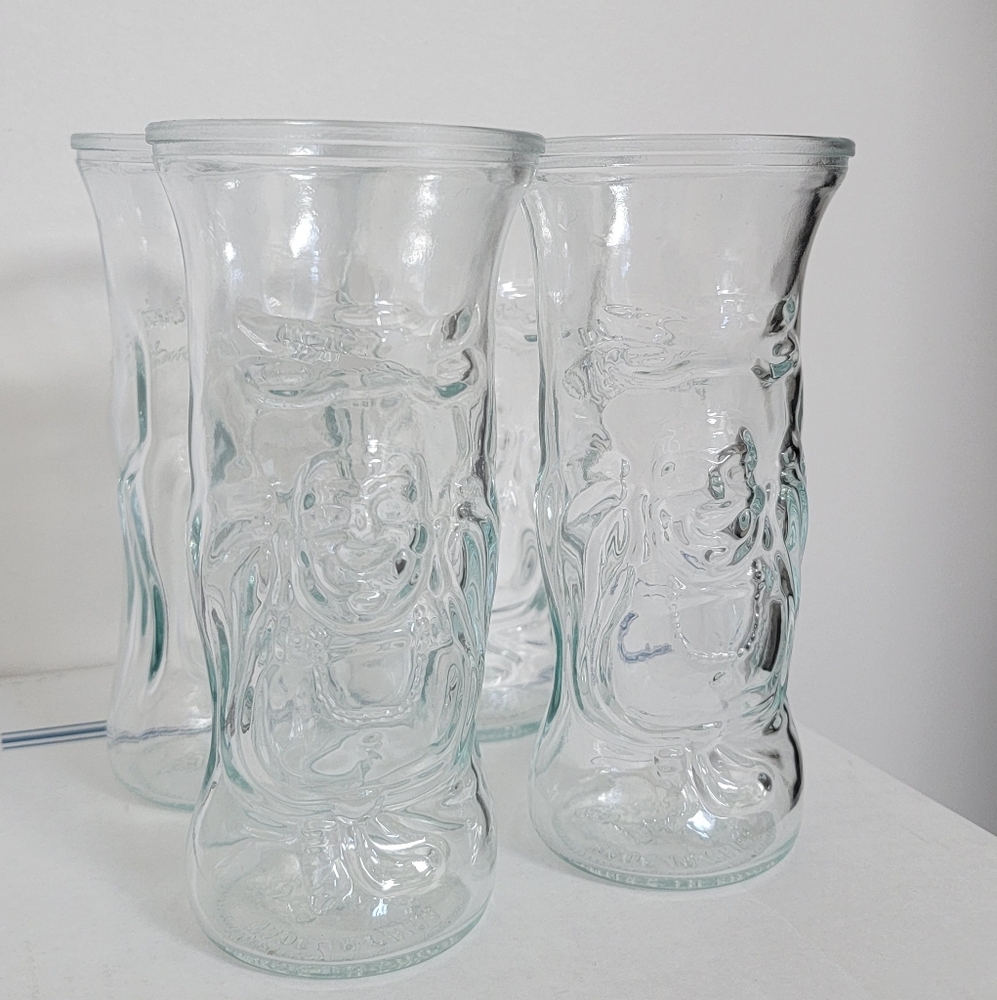4pc Lucky Buddha Enlightened Beer Glass Set